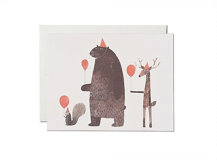 美國RED CAP生日卡/ Party Animals